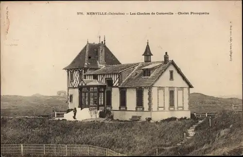 Ak Merville Calvados, Les Cloches de Corneville, Chalet Planquette