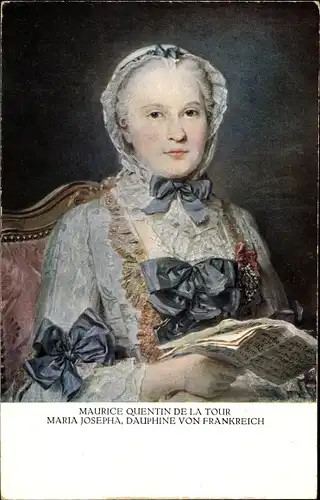Künstler Ak De la Tour, Maurice Quentin, Maria Josepha, Dauphine von Frankreich, Portrait