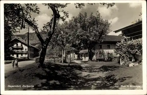 Ak Degerndorf Brannenburg in Oberbayern, Dorfpartie