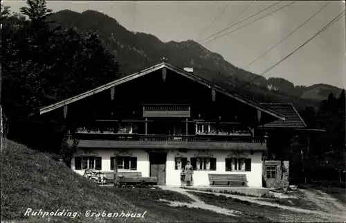 Foto Ak Ruhpolding in Oberbayern, Grabenhäusl