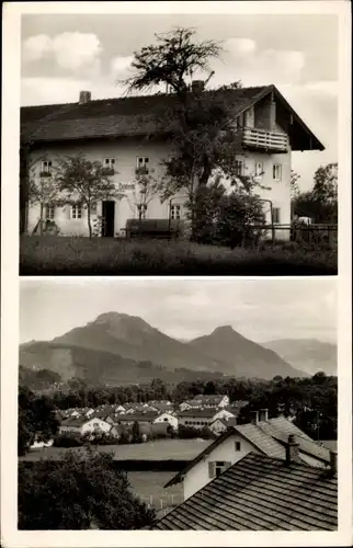 Ak Grünthal Raubling im Kreis Rosenheim Oberbayern, Pension Daheim, Bes. Peter Lang