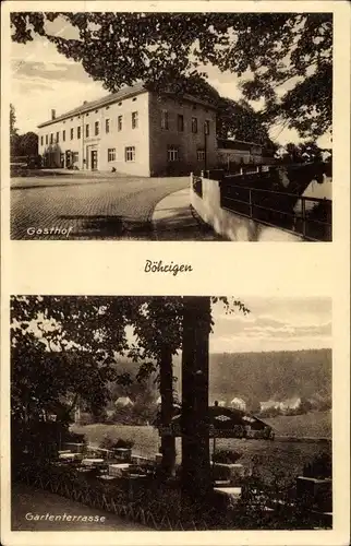 Ak Böhrigen Striegistal Sachsen, Gasthof, Gartenterrasse