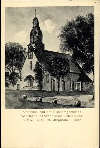 Ak Seelbach Attenhausen in Rheinland Pfalz, Kirche