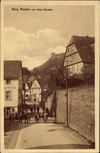 Ak Nassau an der Lahn, Straßenpartie, Ruine