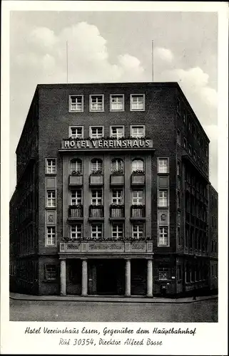 Ak Essen im Ruhrgebiet, Hotel Vereinshaus, Direktor Alfred Bosse