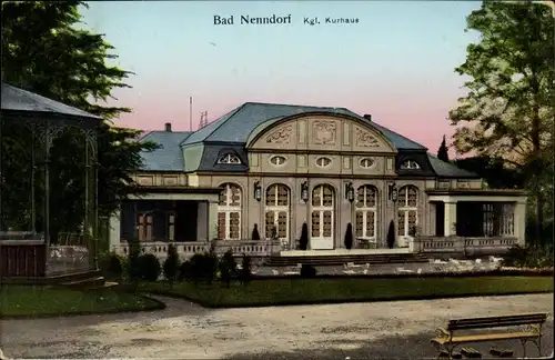 Golden Windows Leuchtfenster Ak Bad Nenndorf an der Weser, Kgl. Kurhaus