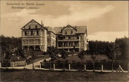 Ak Braunlage im Oberharz, Sanatorium Dr. Barner