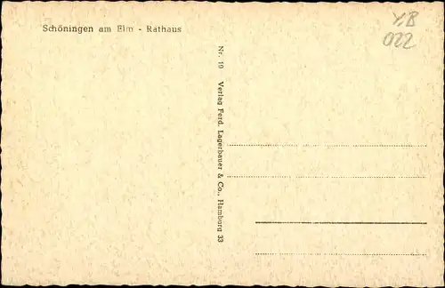 Ak Schöningen am Elm, Rathaus