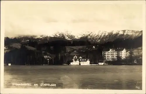 Ak Murnau am Staffelsee, Blick zum Strandhotel
