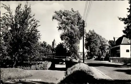 Ak Westbroek Utrecht Niederlande, Ortspartie