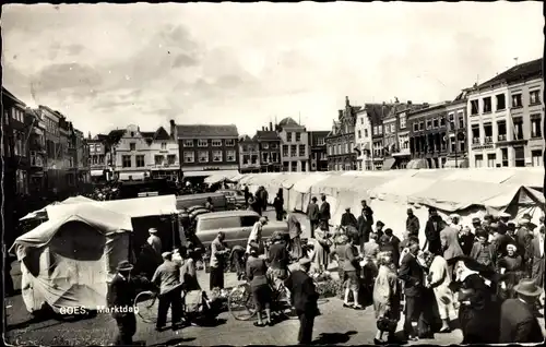 Ak Goes Zeeland Niederlande, Marktdag