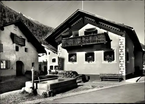 Ak Bergün Filisur Kanton Graubünden Schweiz, Dorfpartie