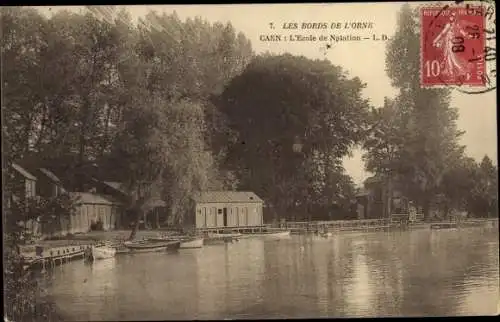 Ak Caen Calvados, l' École de Natation, Schwimmschule, Uferpartie