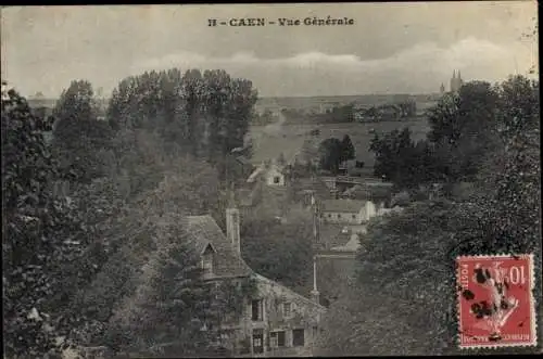 Ak Caen Calvados, vue Générale, Ortspartie, Landschaft