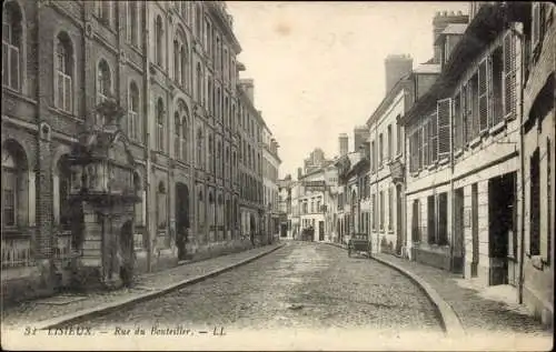 Ak Lisieux Calvados, Rue du Boutellier, Le Lexovien Imprimer