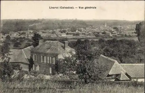 Ak Livarot Calvados, vue générale, Panorama