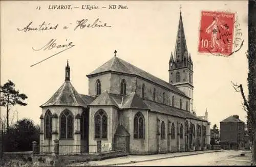 Ak Livarot Calvados, l'église