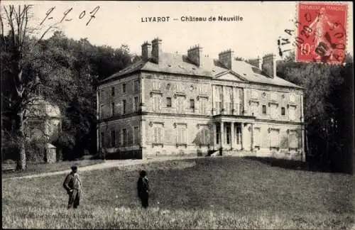 Ak Livarot Calvados, Château de Neuville