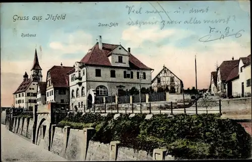 Ak Ilsfeld in Württemberg, Rathaus, Dorastift