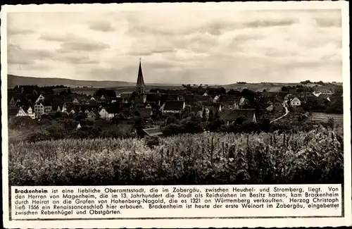 Ak Brackenheim an der Zaber Württemberg, Gesamtansicht