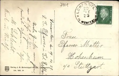 Ak Löwenstein in Württemberg, Panorama