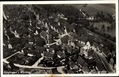 Ak Güglingen in Württemberg, Fliegeraufnahme