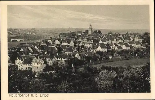 Ak Neuenstadt an der Linde Neuenstadt am Kocher, Totalansicht der Ortschaft