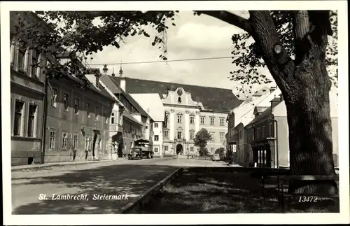 Ak Sankt Lambrecht Murau Steiermark, Straßenpartie im Ort