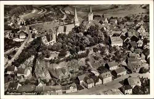 Ak Kastellaun im Hunsrück, Blick auf den Ort, Fliegeraufnahme
