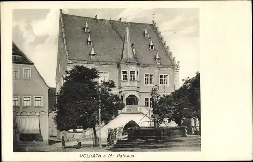 Ak Volkach am Main Unterfranken, Rathaus