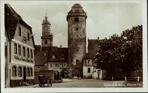 Ak Volkach am Main Unterfranken, Oberes Tor, Gasthof zum Lamm