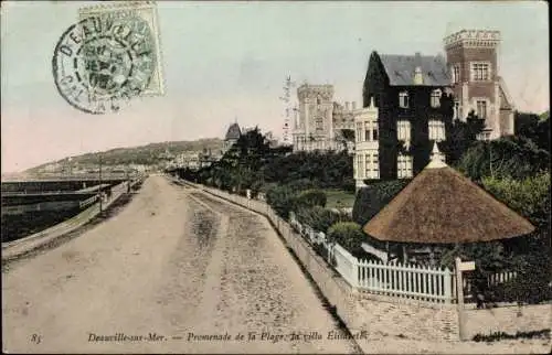 Ak Deauville sur Mer Calvados, Promenade de la Plage, la villa Elisabeth