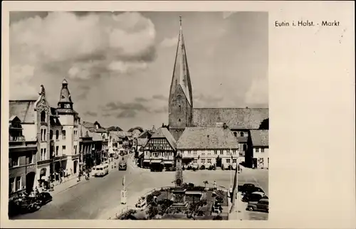 Ak Eutin in Ostholstein, Marktplatz, Kirche