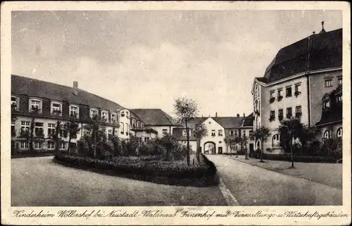 Ak Neustadt an der Waldnaab, Kinderheim Wöllershof, Innenhof mit Veranstaltungsgebäuden