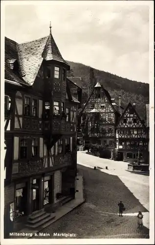 Ak Miltenberg am Main Unterfranken, Marktplatz