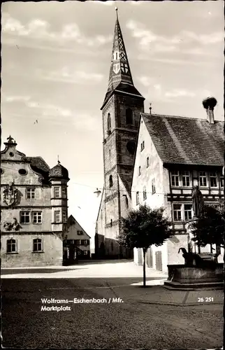 Ak Wolframs Eschenbach in Bayern, Marktplatz