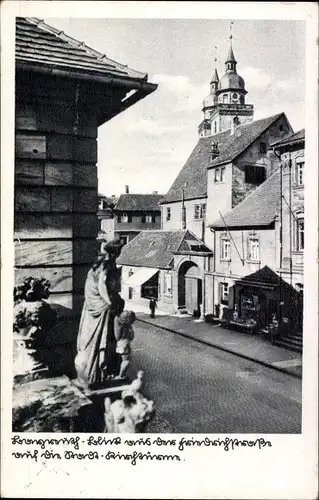 Ak Bayreuth in Oberfranken, Blick aus der Friedrichstraße auf die Stadttürme