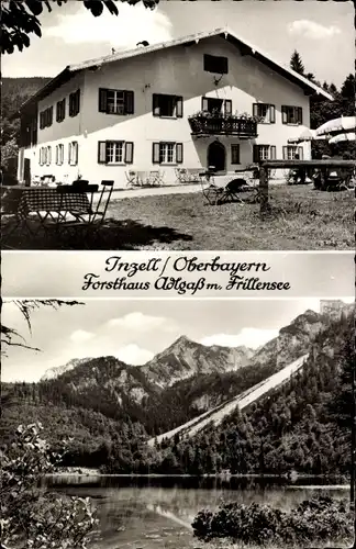 Ak Inzell Oberbayern, Forsthaus Adlgaß mit Frillensee