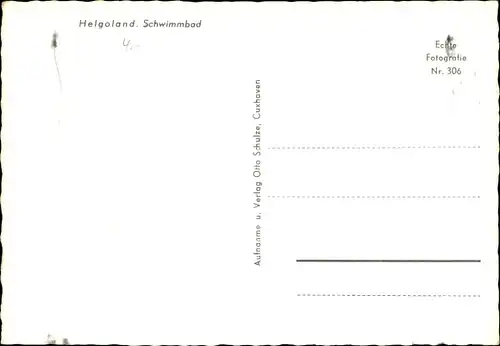 Ak Nordseeinsel Helgoland, Schwimmbad