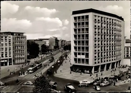 Ak Hannover, Aegidientorplatz, Hochhaus, Tram