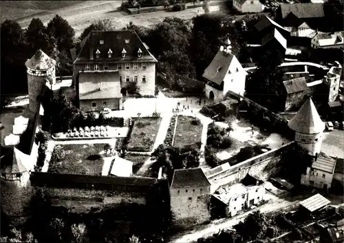 Ak Hohenberg an der Eger Oberfranken, Burg aus Vogelschau
