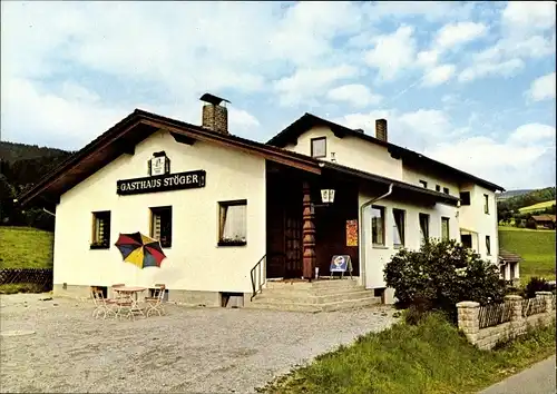 Ak Kirchaitnach Kollnburg in Niederbayern, Gasthof Stöger