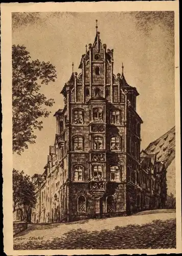 Künstler Ak Meier-Sökefeld, Nürnberg in Mittelfranken, Topplerhaus