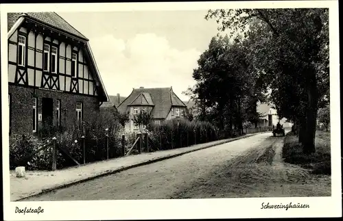 Ak Schweringhausen Ehrenburg in Niedersachsen, Dorfstraße