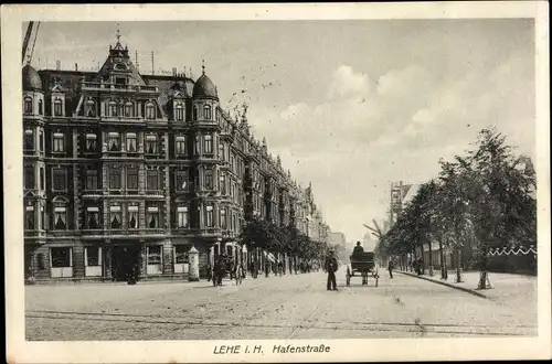 Ak Lehe Bremerhaven, Hafenstraße