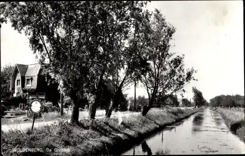 Ak Woudenberg Utrecht, De Griftdijk, Kanal