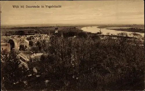 Ak Wijk bij Duurstede Utrecht, in Vogelvlucht, Panorama, Vogelschau