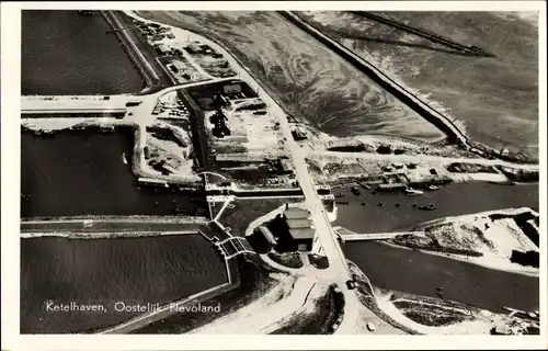 Ak Ketelhaven Flevoland, Oostelijk Flevoland, Luftaufnahme