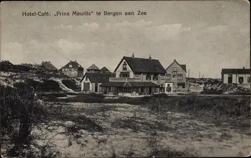 Ak Bergen aan Zee Nordholland Niederlande, Hotel Cafe Prins Maurits