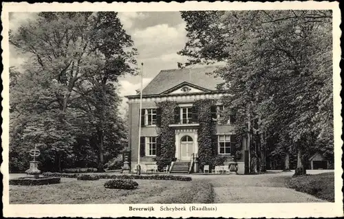 Ak Beverwijk Nordholland Niederlande, Scheybeek, Raadhuis